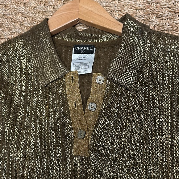 Beautiful gold threaded Chanel top. Worn twice. - Picture 2 of 2